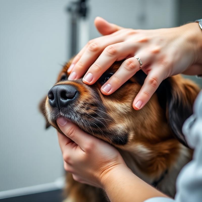 Spazzolatura del pelo di un cane durante la toelettatura